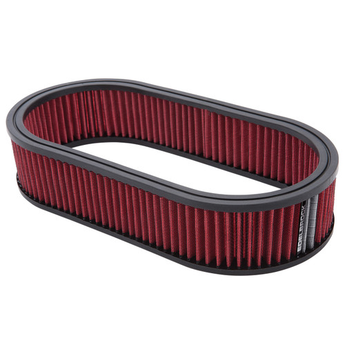 Edelbrock 1226 - Air Cleaner Element Oval 2 5In Tall Red w/ White Strip