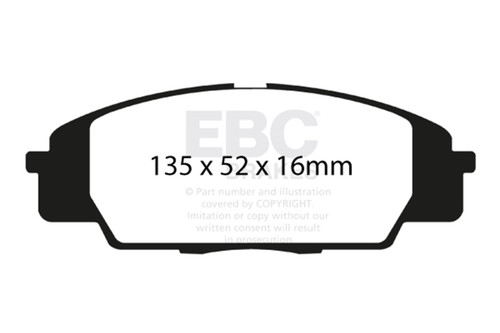 EBC DP21254 - 07-11 Acura CSX (Canada) 2.0 Type S Greenstuff Front Brake Pads