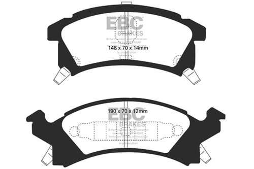 EBC DP21175 - 96-98 Buick Skylark 2.4 Greenstuff Front Brake Pads