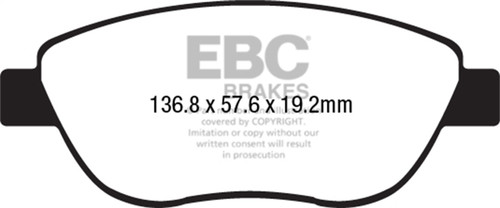 EBC DP22212 - 2014+ Fiat 500 1.4L Turbo Abarth Greenstuff Front Brake Pads
