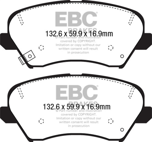 EBC DP22232 - 2017 Hyundai Elantra GT 2.0L Greenstuff Front Brake Pads
