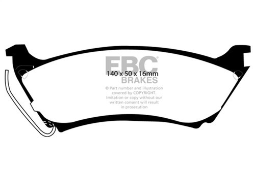 EBC DP31233C - 98 Mercedes-Benz M-Class (ML) ML320 3.2 Redstuff Rear Brake Pads