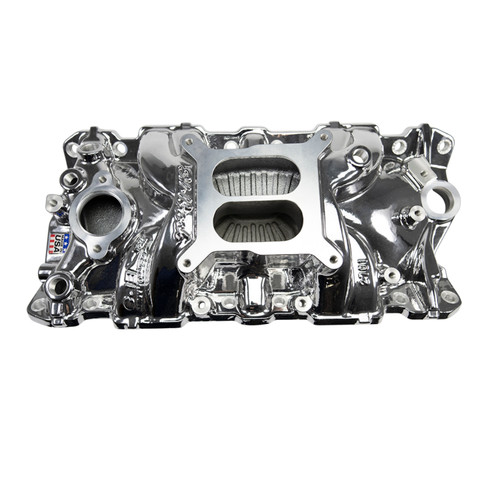 Edelbrock 2701-CP - SBC Performer EPS Manifold - Chrome Plasma Coated