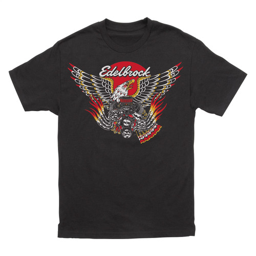 Edelbrock 289327 - T-SHIRT, S/S CRATE EAGLE BLACK (3XL)