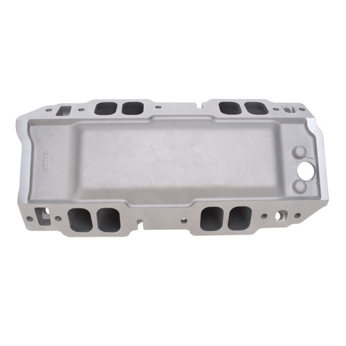 Edelbrock 2896 - Manifold BBC Short Deck Super Victor 565 Conventional Rect Port Heads