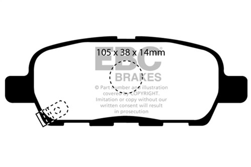 EBC DP31955C - 08-13 Infiniti EX35 3.5 Redstuff Rear Brake Pads