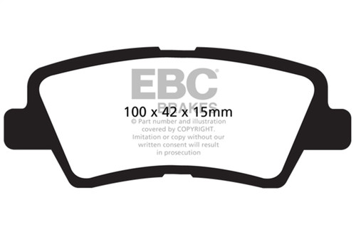 EBC DP31875C - 12 Hyundai Elantra 1.8 Redstuff Rear Brake Pads