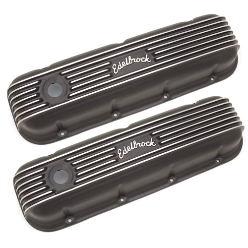 Edelbrock 41853 - Valve Cover Classic Series Chevrolet 1965 and Later 396-502 V8 Black
