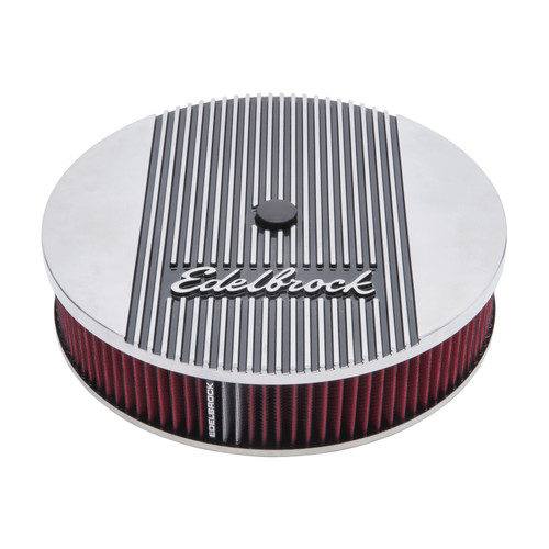 Edelbrock 4268 - Air Cleaner Elite II 14In Diameter w/ 3In Element Standard Height Polished
