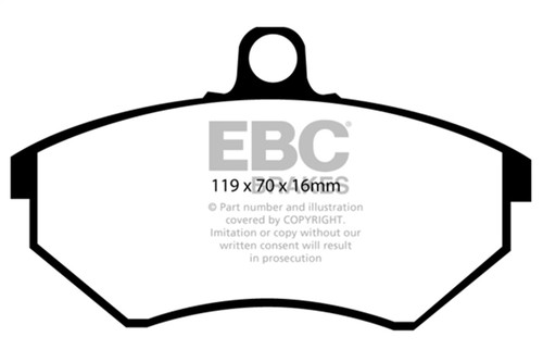 EBC DP3841C - 94 Volkswagen Cabriolet 1.8 Redstuff Front Brake Pads EBC DP3841C - 94 Volkswagen Cabriolet 1.8 Redstuff Front Brake Pads