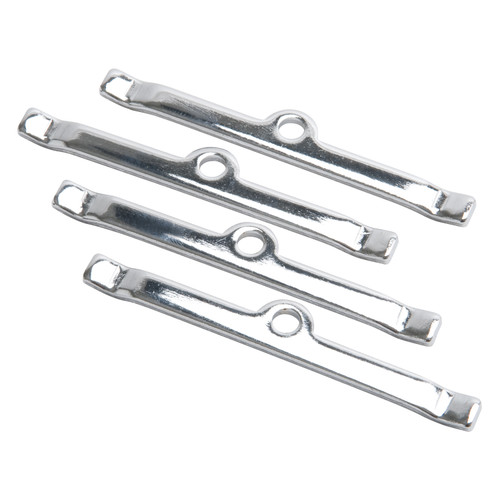 Edelbrock 4426 - Hold-Down Tab Kits (Small Block Chevy, set of Chrome 4, 5" long)