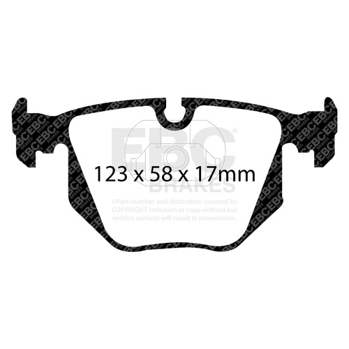 EBC DP41118R - 01-07 BMW M3 3.2 (E46) Yellowstuff Rear Brake Pads