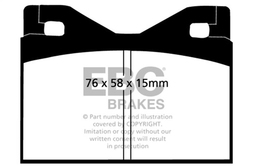 EBC DP4126R - 71-75 Ferrari 365 GTBB 4.4 Yellowstuff Rear Brake Pads