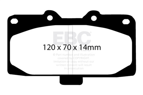EBC DP41200R - 89-95 Nissan Skyline (R32) 2.6 Twin Turbo GT-R Yellowstuff Front Brake Pads