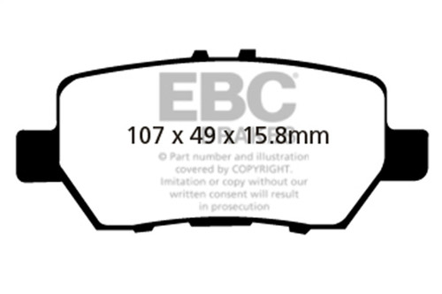 EBC DP41736R - 05-08 Acura RL 3.5 Yellowstuff Rear Brake Pads