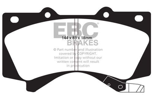 EBC DP41815R - 08+ Lexus LX570 5.7 Yellowstuff Front Brake Pads