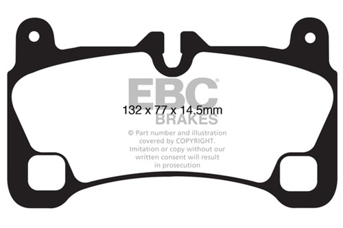 EBC DP41836R - 08 Porsche Cayenne 4.8 Turbo Yellowstuff Rear Brake Pads