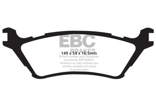 EBC DP41891R - 15+ Ford F150 2.7 Twin Turbo (2WD) Yellowstuff Rear Brake Pads