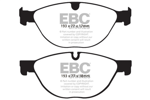 EBC DP42076R - 10-15 Jaguar XF 5.0 Supercharged (470) Yellowstuff Front Brake Pads