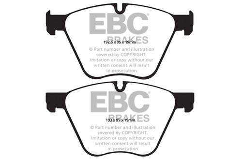 EBC DP42007R - 10-15 BMW X6 4.4 Twin Turbo Hybrid Yellowstuff Front Brake Pads EBC DP42007R - 10-15 BMW X6 4.4 Twin Turbo Hybrid Yellowstuff Front Brake Pads