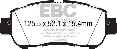 EBC DP42346R - 2018+ Nissan Kicks 1.6L Yellowstuff Front Brake Pads