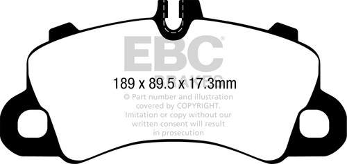 EBC DP42379R - 2018+ Porsche Cayenne (3rd Gen) 3.0L Turbo Yellowstuff Front Brake Pads