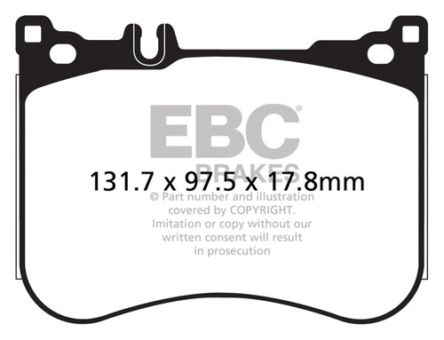 EBC DP42178R - 14+ Mercedes-Benz S550 4.7 Twin Turbo AMG Sport Pkg Yellowstuff Front Brake Pads