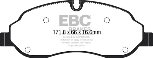 EBC DP42221R - 2015+ Ford Transit 150 SRW Yellowstuff Front Brake Pads