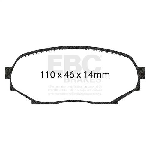 EBC DP4802R - 90-93 Geo Storm 1.6 Yellowstuff Front Brake Pads