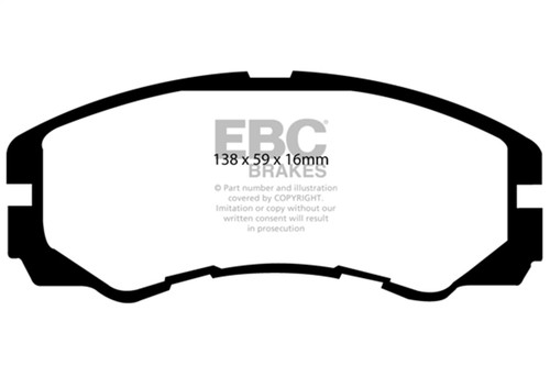 EBC DP4973R - 96-98 Acura SLX 3.2 Yellowstuff Front Brake Pads