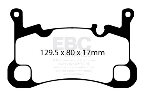 EBC DP52380NDX - 2018+ Porsche Cayenne (3rd Gen) 3.0L Turbo Bluestuff Rear Brake Pads