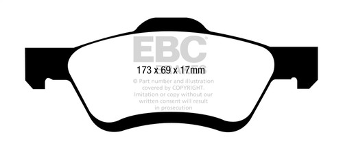 EBC DP61709/2 - 6000 Series Greenstuff Truck/SUV Brakes Disc Pads