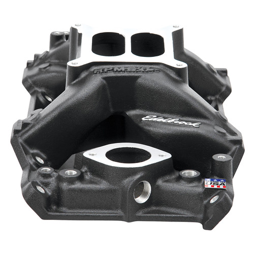 Edelbrock 75763 - Intake Manifold RPM Air-Gap Small-Block Chrysler 340-360 Black