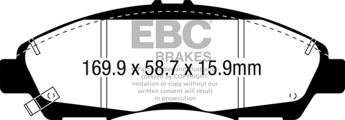 EBC DP63063 - 2017+ GMC Acadia (2nd Gen) 2.5L Greenstuff Front Brake Pads