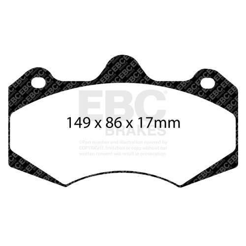 EBC DP8042RP1 - Racing 2015+ Lotus Evora RP-1 Race Front Brake Pads