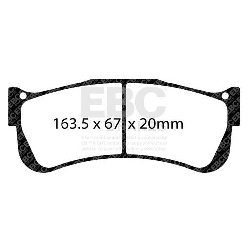 EBC DP8079.20SR11 - Racing Brembo 07.7293 6 Piston SR-11 Sintered Race Brake Pads