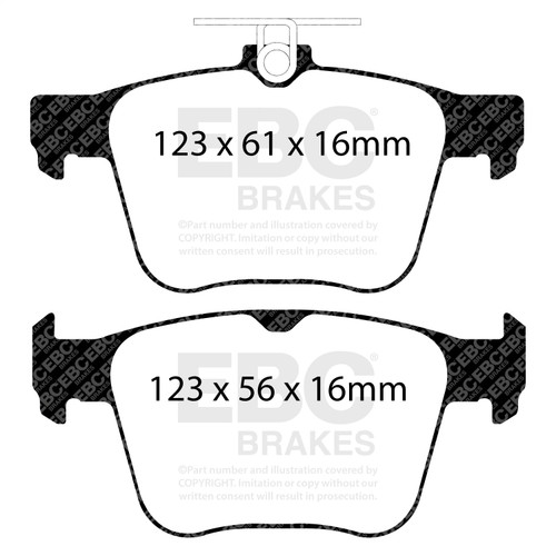 EBC DP82173RP1 - Racing 2013+ Audi S3 (8V) RP-1 Race Rear Brake Pads