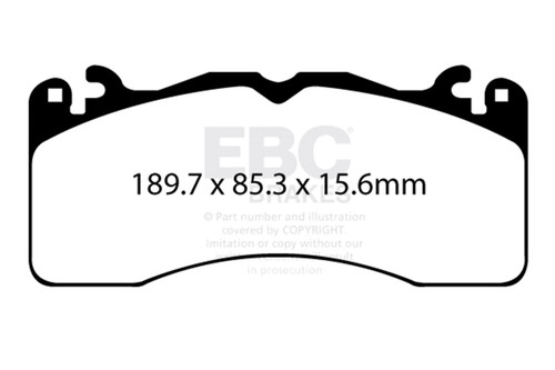 EBC DP83040RPX - Racing 2015+ Ford Mustang (6th Gen) 2.3L Turbo (GT Performance Package) RP-X Front Brake Pads