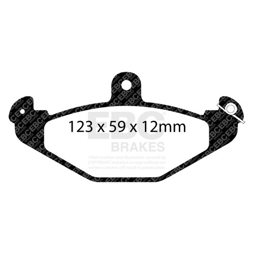 EBC DP8885/2RP1 - Racing 2010+ Lotus Elise RP-1 Race Rear Brake Pads