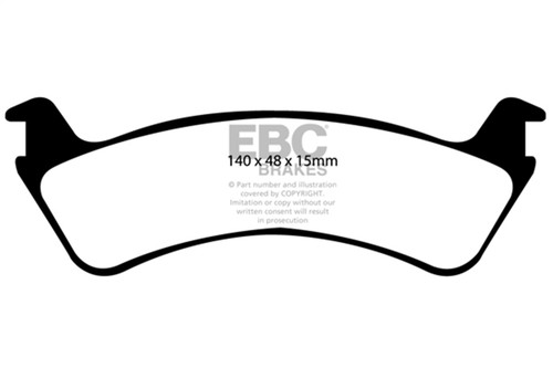 EBC ED91130 - 00-02 Ford Explorer Sport 4.0 2WD (Phenolic Pistons) Extra Duty Rear Brake Pads