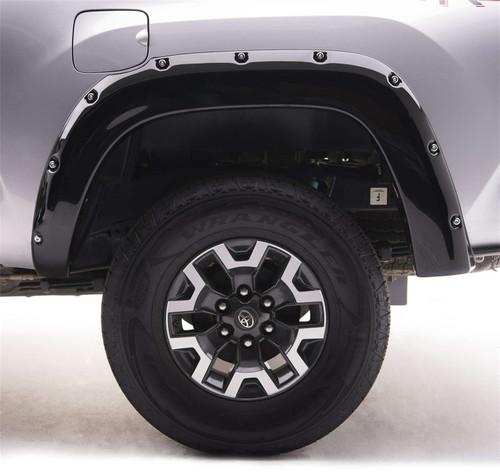 EGR 795084-202 - 16+ Toyota Tacoma w/Mudflap Bolt-On Look Color Match Fender Flares - Set - Black