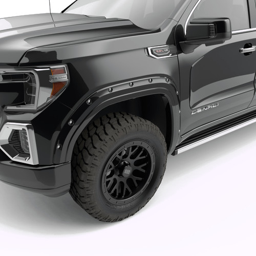 EGR 791794-GBA - 19-23 Gmc Sierra 1500 Painted To Code Traditional Bolt-On Look Fender Flares Black Set Of 4