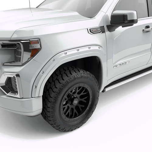 EGR 791794-GAZ - 19-23 Gmc Sierra 1500 Summit Traditional Bolt-On Look Fender Flares White Set Of 4