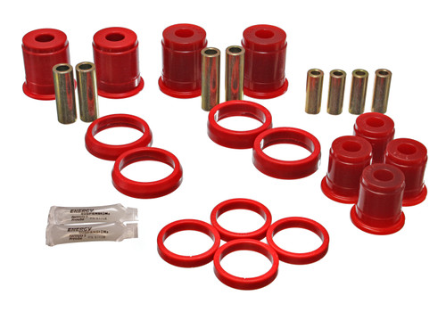 Energy Suspension 2.3103R - 93-98 Jeep Grand Cherokee Red Frt Control Arm Bushings-Must reuse OEM Outer Shells
