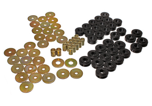 Energy Suspension 3.4112G - 65-67 Chevy Malibu/Chevelle/Monte Carlo CONVERTIBLE ONLY Black Body Mount Set
