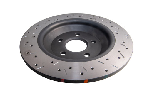 DBA DBA42969BLKXS - 2016-2017 Ford Focus RS Rear Drilled & Slotted 4000 Series Rotor