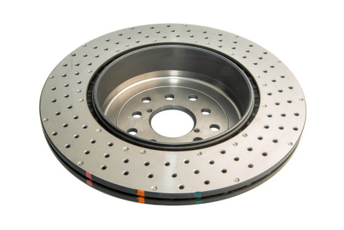 DBA DBA43051XD-10 - 04-17 Subaru WRX STi Rear Crossdrilled/Dimpled 4000 XD Series Rotor