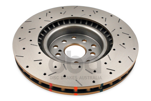 DBA DBA4654XS-10 - 04-12 Subaru STi/2017 BRZ w/Perf. Pkg. 10 Stud Hole Front Drilled & Slotted 4000 Series Rotor