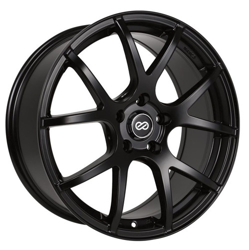 Enkei 480-670-8045BK - M52 16x7 45mm Offset 5x100 Bolt Pattern 72.6mm Bore Dia Matte Black Wheel