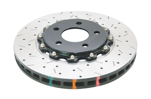 DBA DBA52113BLKXS - 05-10 Ford Mustang GT / 11-13 V6 Front Drilled & Slotted 5000 Series 2 Piece Rotor w/ Black Hat